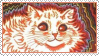 White cat by the artist Louis Wain