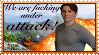 We are fucking under attack! , next to a picture of Jerma smiling and standing in front of an explosion