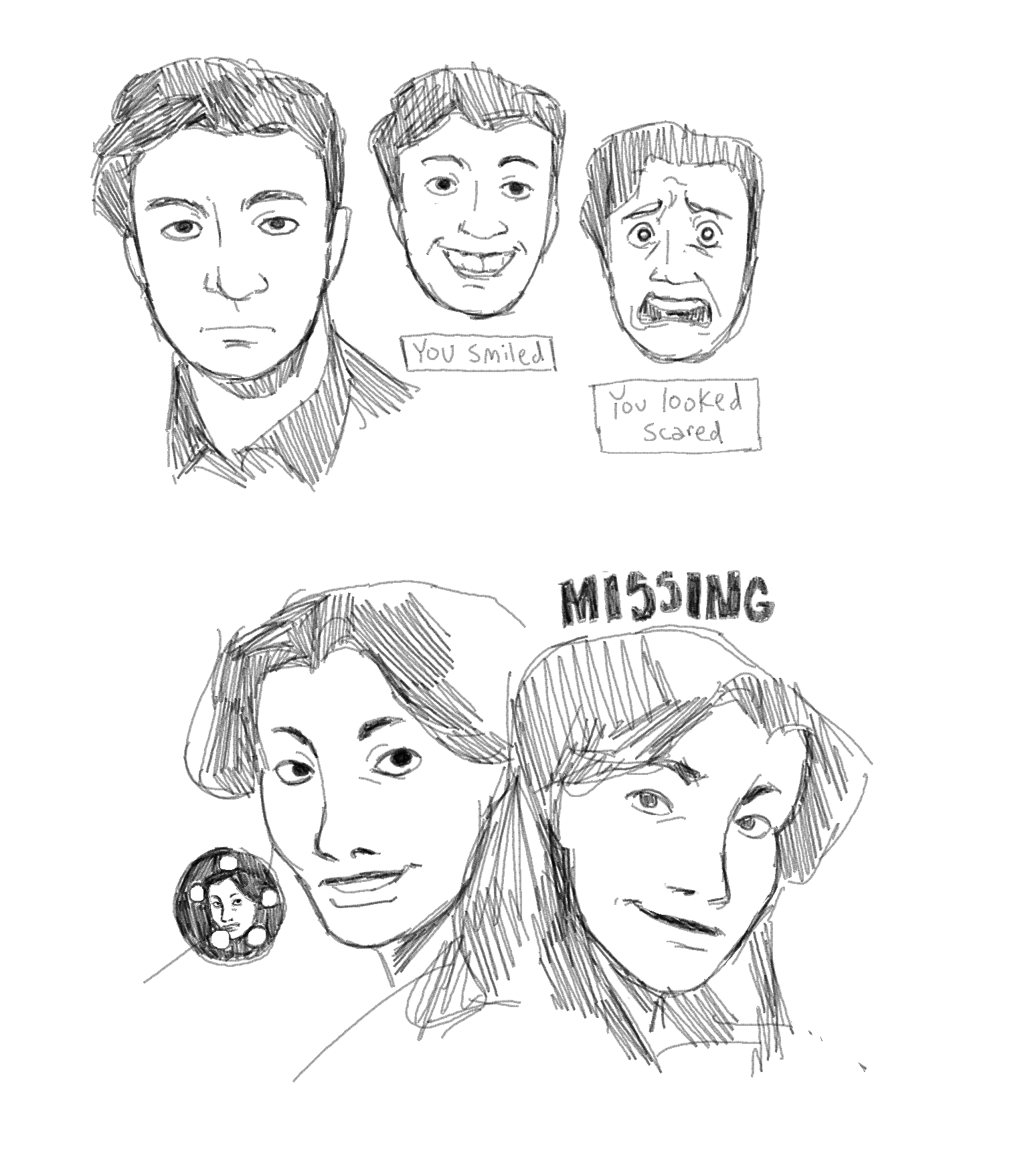 fanart of William, Tanya, and Lila from the game 'Who's Lila?'